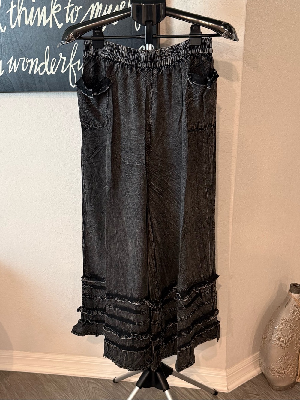 POL Black Mineral Wash Pants New - Picture 2 of 11